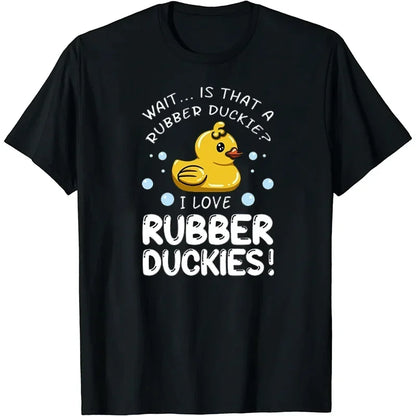 Cute Duck Print T-shirts Summer Women Men Casual Fashion Funny High Street Loose Tops Crew Neck Short Sleeve Cotton T-shirts