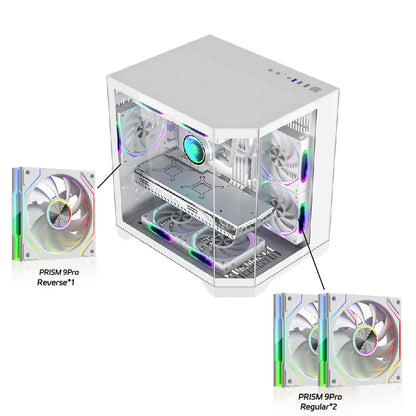 WJCOOLMAN Dreamer mini PC case M-ATX Three Sided Glass sea view room 240 water cooler Desktop computer case gabinetes gamer