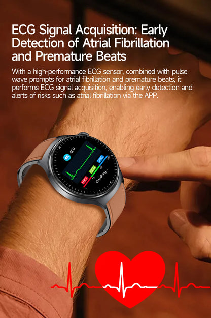 2026New High-end Health Smart Watch For Men Women Blood Lipids Uric Acid Blood Pressure Accurate Data ECG+PPG BT Call Smartwatch