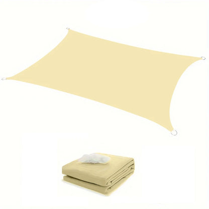 Outdoor Rectangular Sun Sail - Breathable UV Resistant Shade Cover for Backyard Balcony Camping, Easy Installation & Clean