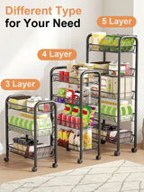 Five-Tier Rolling Storage Cart — view 6