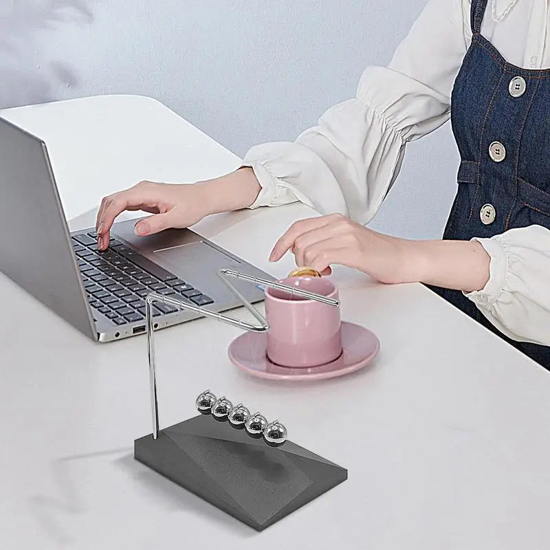 Motion Balance Machine Newtons Cradle Steel Balance Steel Balls Desktop Ornament Physics Science Pendulum Home Decoration