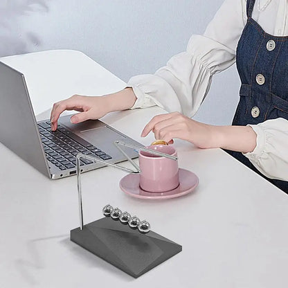 Motion Balance Machine Newtons Cradle Steel Balance Steel Balls Desktop Ornament Physics Science Pendulum Home Decoration