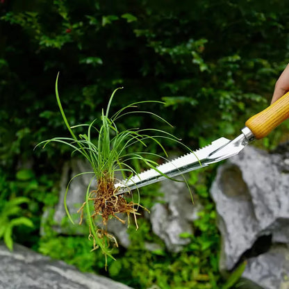 1pc Weed Puller,Garden Crack Weeder,Easily Remover Weed Tool for Yard Hoe Gardening Tools,Stainless Steel,Rake Sharp Tines