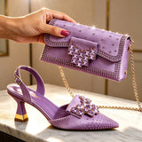 Rhinestone Heels & Matching Bag Set — view 7