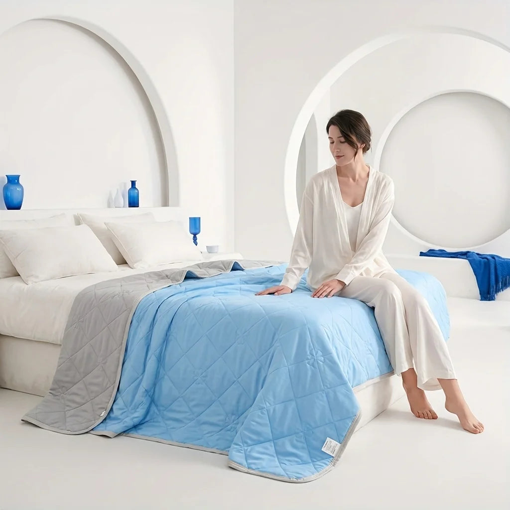 Multi-size Cooling Thin Quilt – Breathable Lightweight Ice Silk Quilt, Ultra Soft Thin Quilt for Hot Weather & Airy Bedrooms, Summer Essential.