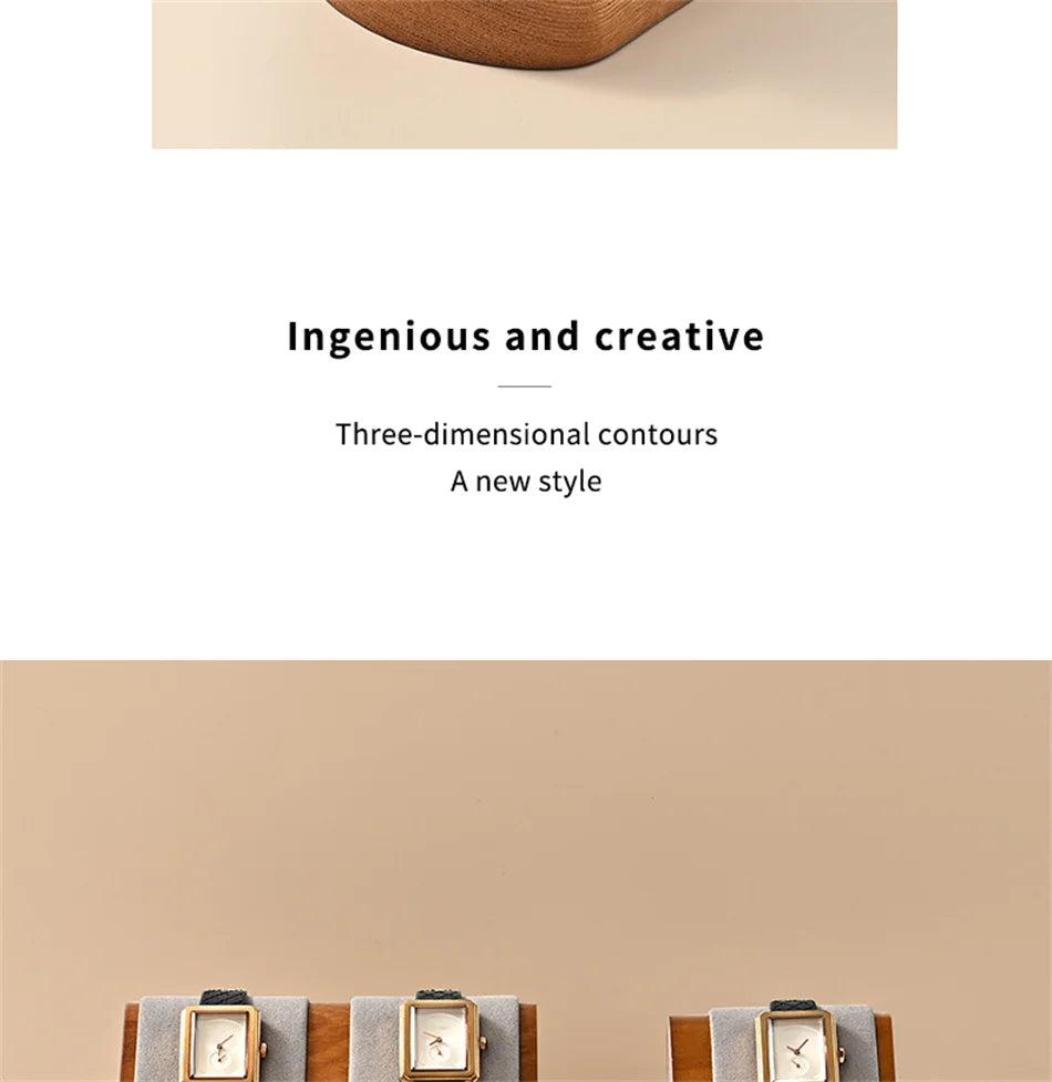 MISHITU T-shaped Watch Stand Wooden Jewelry Watch Display Stand Watch Storage Holder Bracelet Jewelry Display Watch Storage Rack
