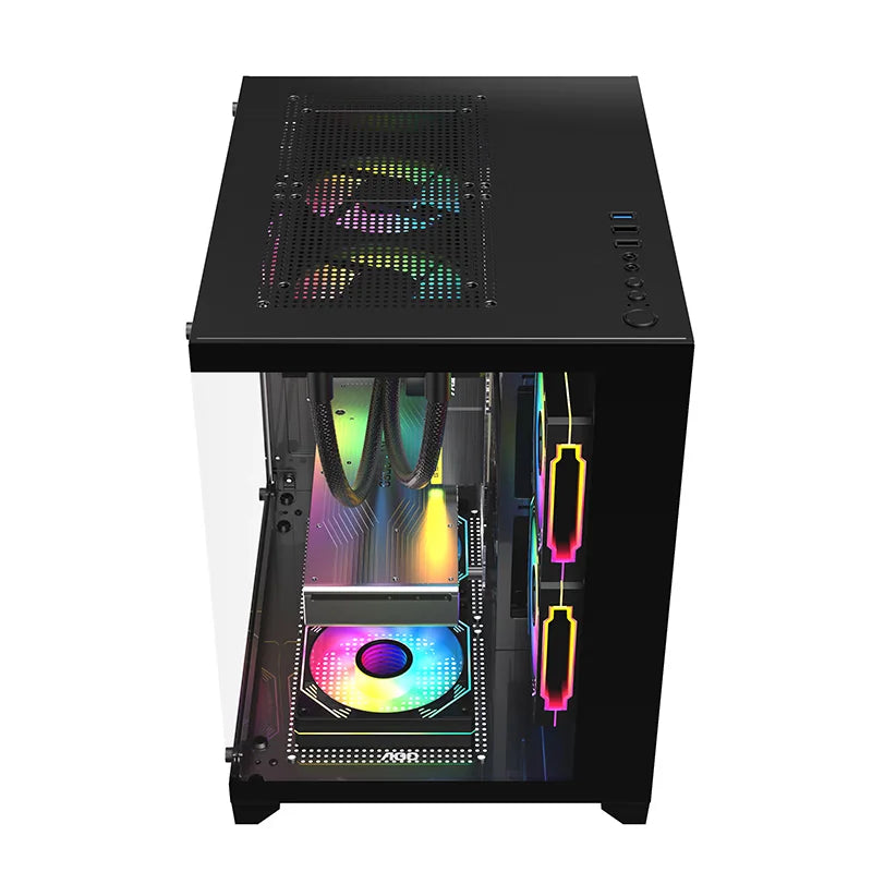 AOC CG391 PC Case MATX Gaming Desktop Case Supports 240 Water Cooling With 3 Pcs ARGB Fans Computer Case Sea View Room 컴퓨터 섀시