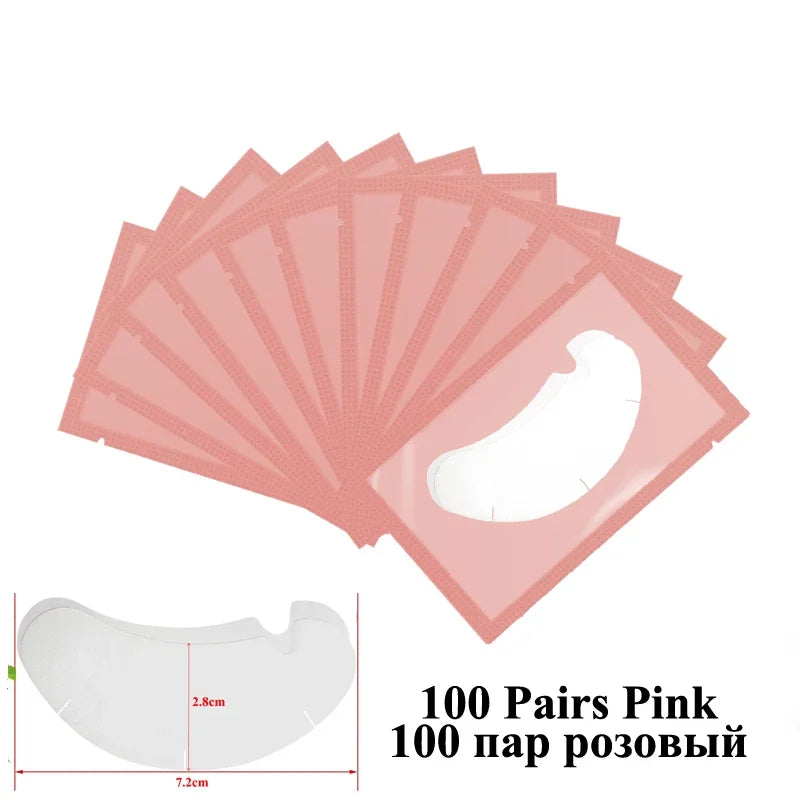 50/100pairs U Shape Eyelash Pads Grafted Lash Hydrogels Gel Patches Under Eye Pads for Eyelash ExtensionTips StickerMakeup Tools