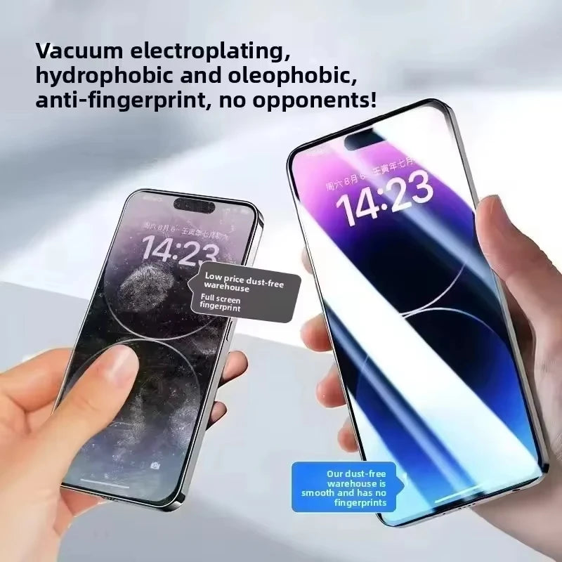 Dust Free Easy Installation HD Screen Protectors For iPhone 17 16 15 14 Plus 13 12 Mini 11 Pro Max XR X XS 17 Air Tempered Glass