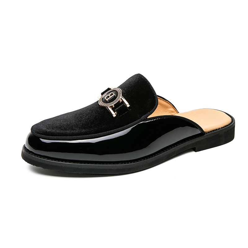 New Black Mens Sandals Dress Shoes Business Men Summer Sandals Free Shipping  Men Shoes