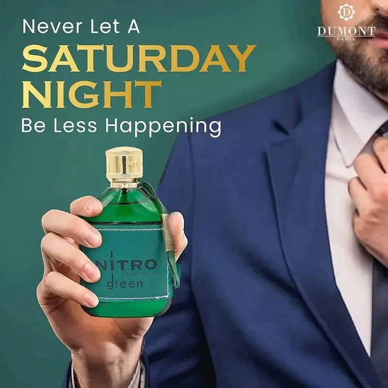 NITRO - 3.4 Ounces - Eau De Toilette - Men's Luxury Perfume - Fruit, Woody, Floral And Men's Spices - Long-lasting