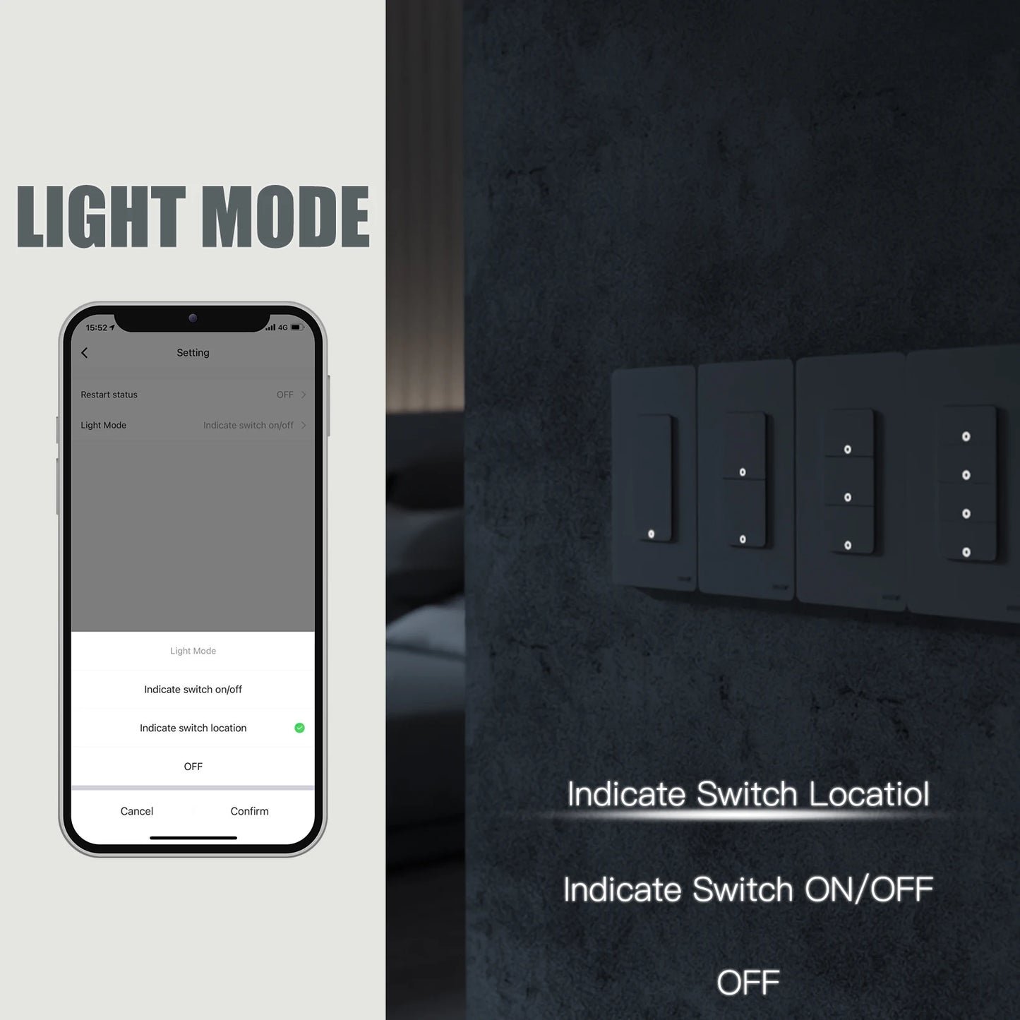 MOES Tuya ZigBee Smart Light Switch US Push Button Wall Switch Work With Alexa Google Home Neutral Wire/No Neutral Wire Required