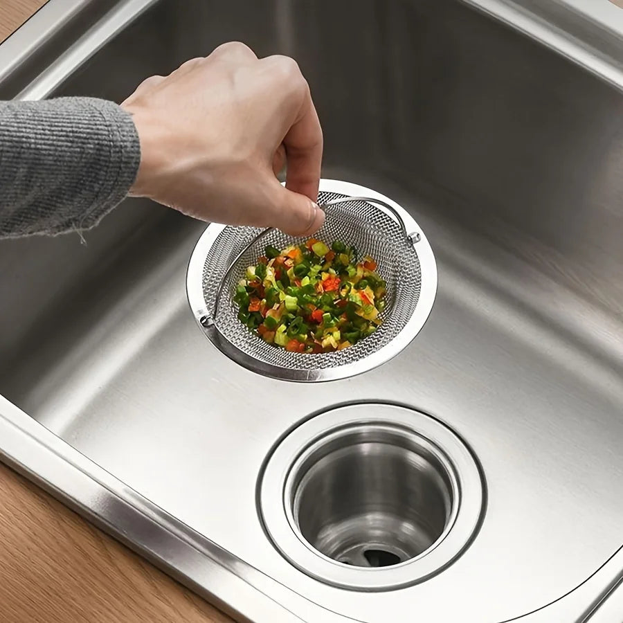 2-Pack Stainless Steel Sink Strainers - Thanksgiving Cooking & Clog Prevention for Kitchen and Bathroom Sinks.