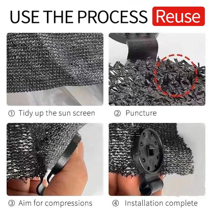 Awning Plastic Clips, Outdoor Shade Cloth Net Clip, Camping Garden Tools, Building Fence, Fix Clamp Awning Hook, 5-100Pcs
