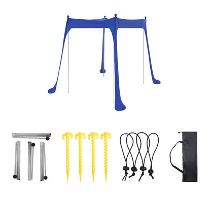 Family Beach Canopy ,Large Beach Sunshade Tent with Stability Poles,UPF50+Outdoor Shade for Beach,Camping,Party or Picnics
