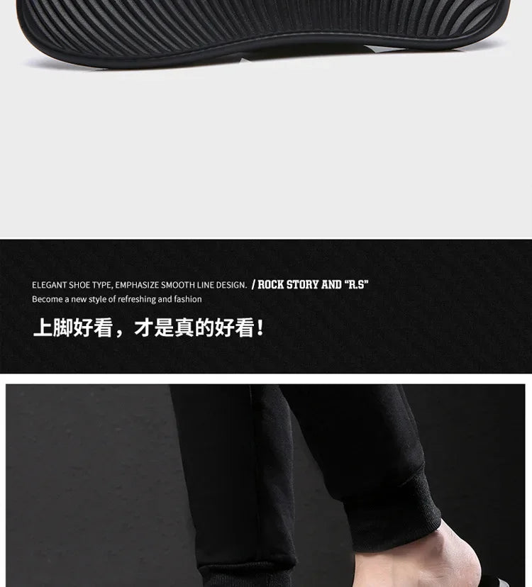 Sandals for Men Slippers Genuine Leather Luxury Brand Fashion  Men Flats Casual Non-slip Beach Sandalia Zapatos Hombre 2024