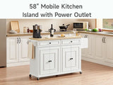 Rolling Kitchen Island with Drop Leaf — view 2