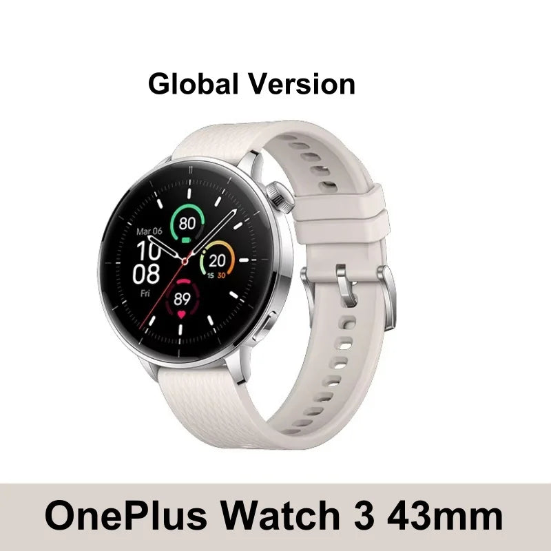 100% New OnePlus Watch 3 Global Version Smart Watch  32GB 1.5'' AMOLED Snapdragon W5 Wear OS by Google GPS NFC IP68 5ATM