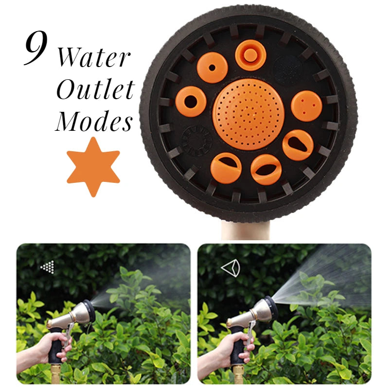High Pressure Garden Water Hose Expandable Magic Flexible 2.5-30 Meters Sesame Granules Pipe Garden Farm Irrigation Car Wash Gun