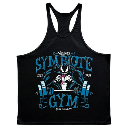 Marvel Venom Printed Tank Top Men's Sports Fitness Top Sweatshirt Summer Loose Breathable Thin Casual Sleeveless T-shirt Trendy