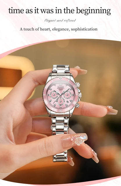 OLEVS 5632 Women's Elegant Luxury Quartz Watch Zircon Scale Waterproof Luminous Hands Date Function And Automatic Date Feature