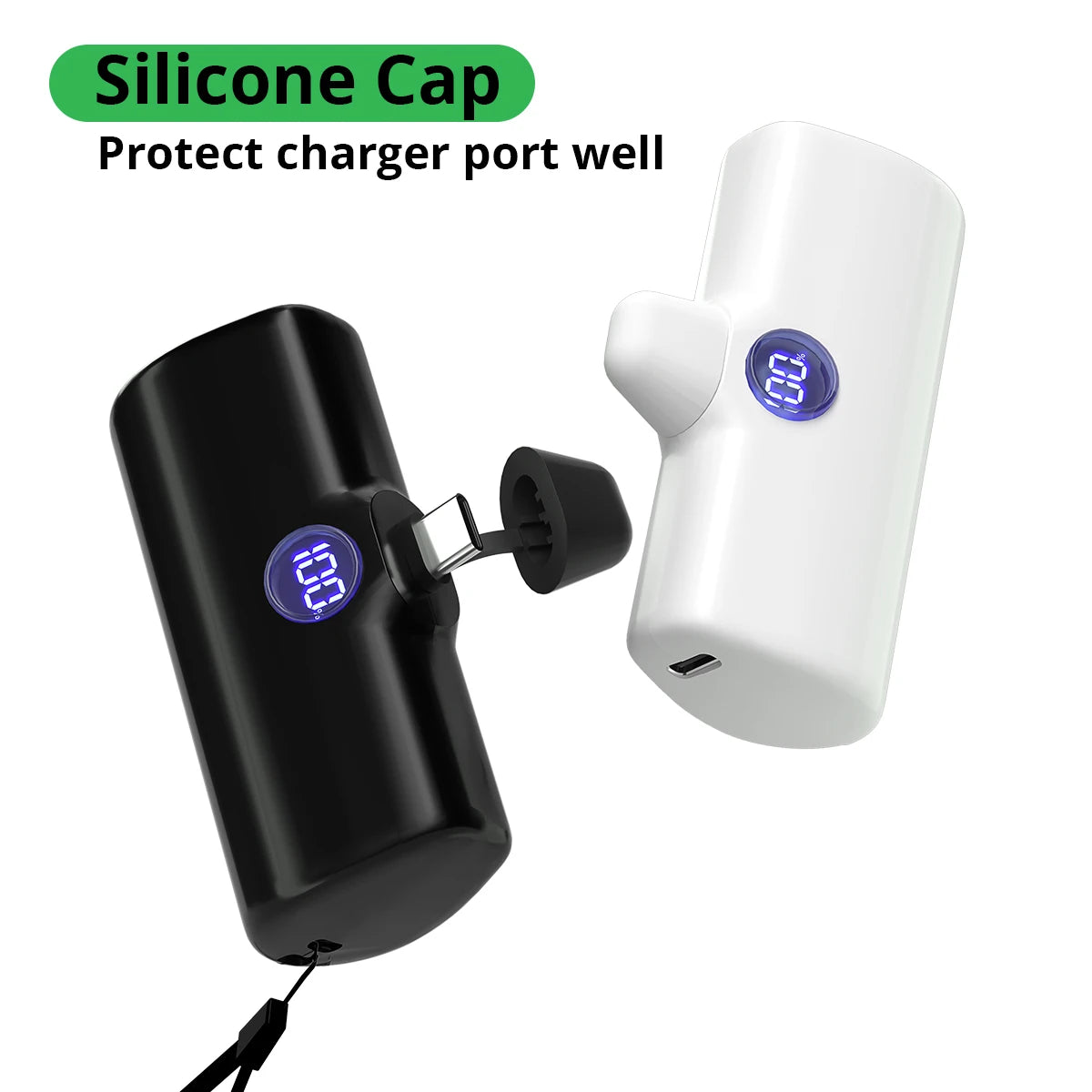 Fast Charge Portable Charger for iPhone Samsung Xiaomi Compact External Spare Battery Built-in Plug PD Fast Charging Power Bank