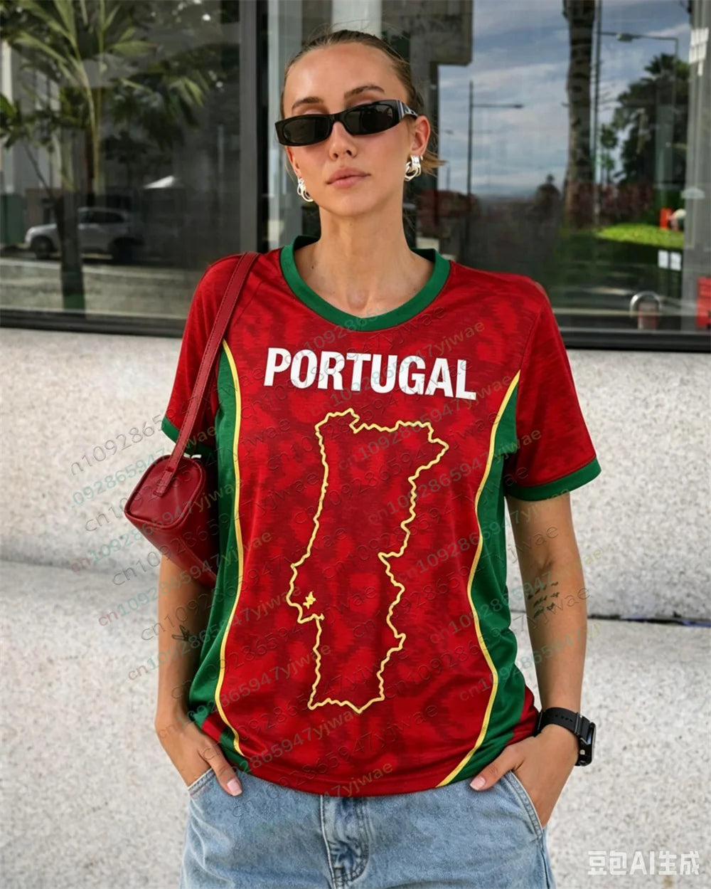 Portugal Soccer Jersey Red Football Fan T-Shirt Fashion Casual Streetwear Top Breathable Sportswear Summer Men Women T-Shirts