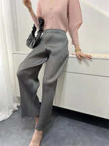 High-Waisted Pleated Wide-Leg Pants