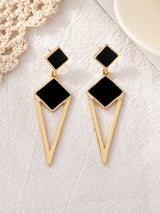 Diamond-Shaped Enamel Earrings — view 5