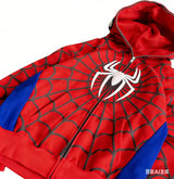 Spider Print Hooded Cardigan