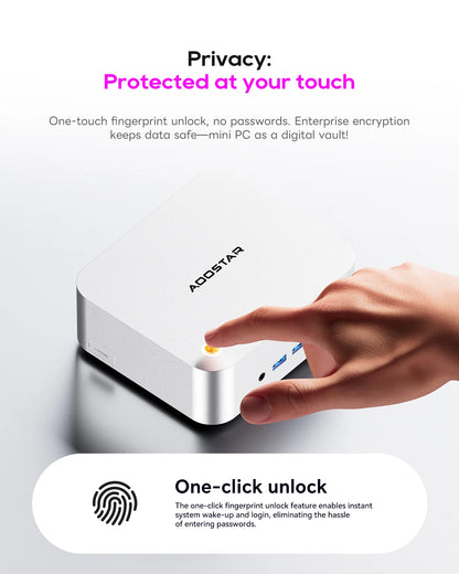 Aoostar Maco 6850H Mini Pc, Amd Ryzen 7 Pro 6850H, 24Gb Lpddr5, No Ssd Hdmi+Dp+Usb4, Wifi 6, 2.5g Lan, for Windows
