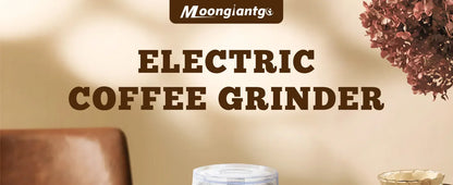 Moongiantgo Coffee Grinder Electric, Mini Spice Grinder, 200W 10s Fast Grinding, Dry Grain Mill for Spices Seeds Rice Beans Seasonings, with Replacment Stainless Steel Blade (Silver, 110V)