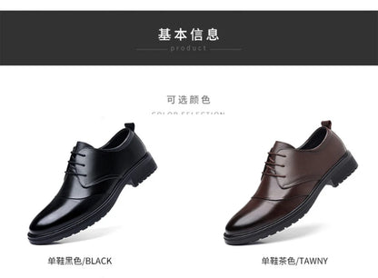 Mens Black Genuine Leather Textured Lace Up Chunky Sole Oxfords Formal Business Office Groom Wedding Daily Wear Shoes Fashion