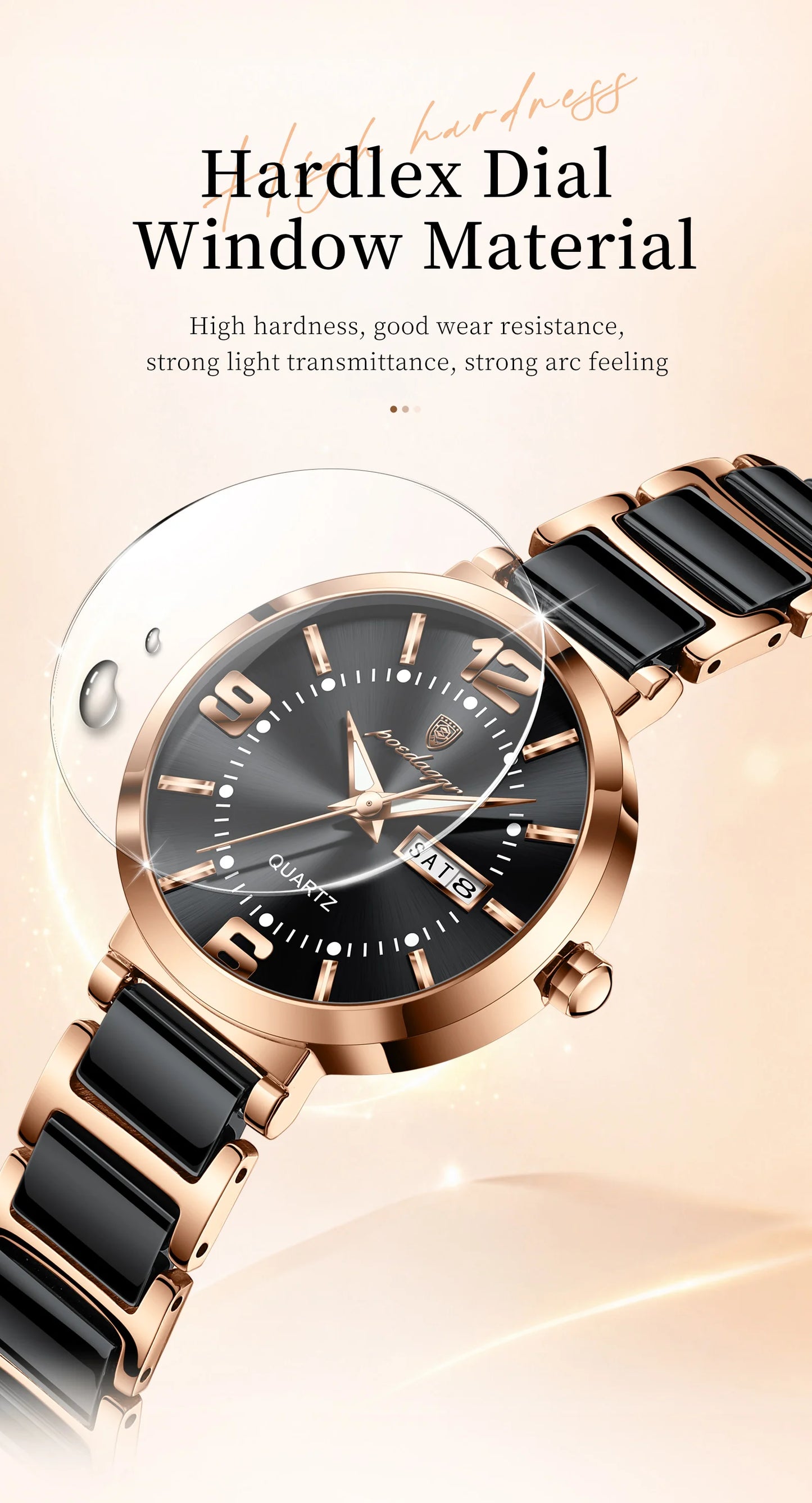 POEDAGAR Top Fashion Elegant Watch For Woman Week Date High Quality Waterproof Ladies Quartz Watch Stainless Steel Women Watches