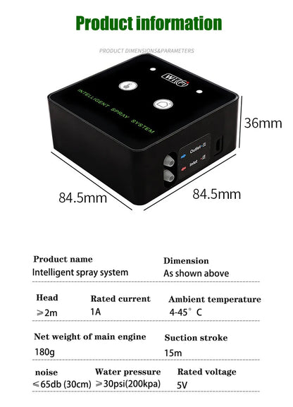 Rainforest Sprayer WiFi Control Automatic Mist Rainforest Timing Spray System Kit Irrigation Timer Reptile Sprayer Humidifier