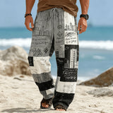 Men's Tribal Patchwork Drawstring Pants — view 9