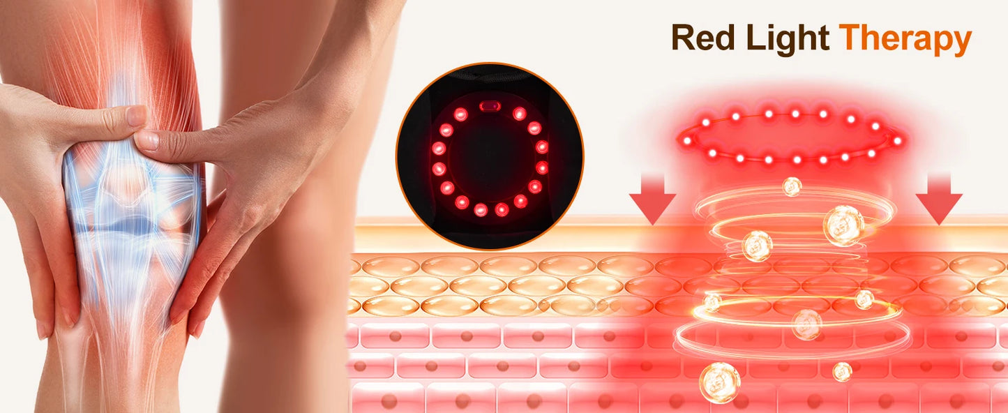 Cordless Knee Massager with Heat,Relax Knee Massage Helps Joint Stiff and Discomfort,3 Levels Heat & Vibration 10 Min Auto Off