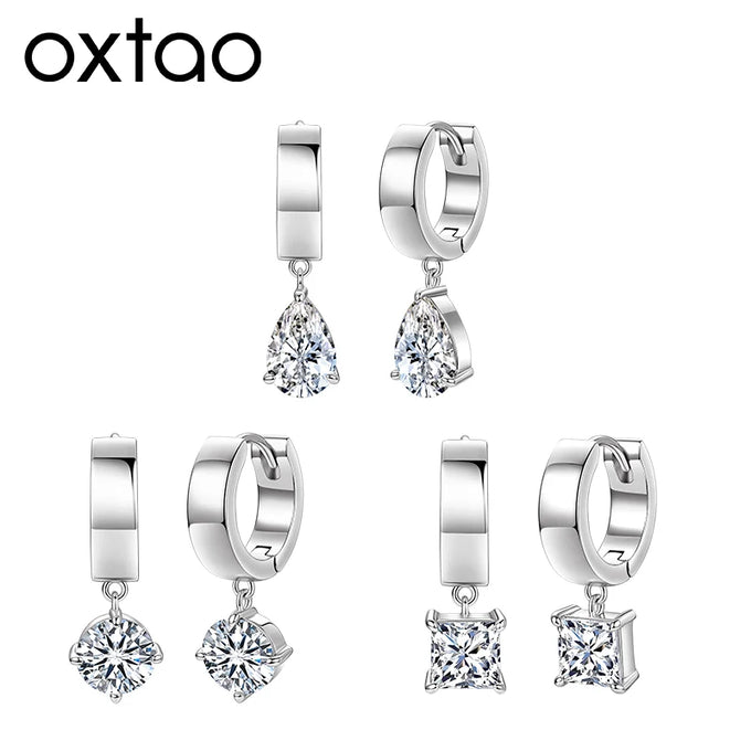 Moissanite Teardrop Huggie Earrings