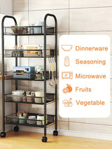 Five-Tier Rolling Storage Cart — view 5