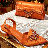 Rhinestone Heels & Matching Bag Set — view 9