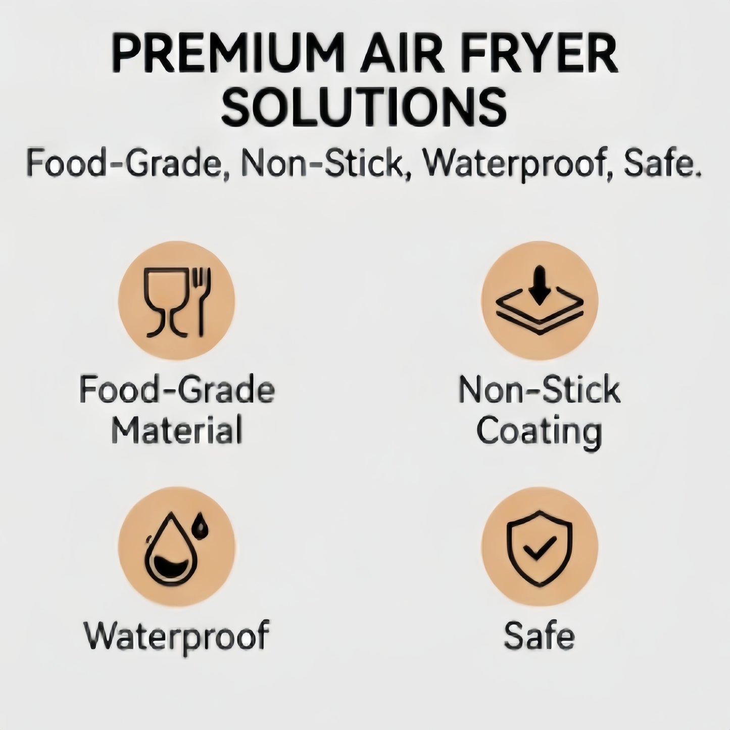 50 Pcs Non-Stick Air Fryer Liners 20cm, Pre-cut Parchment Paper for Healthier Cooking, Easy Clean Up