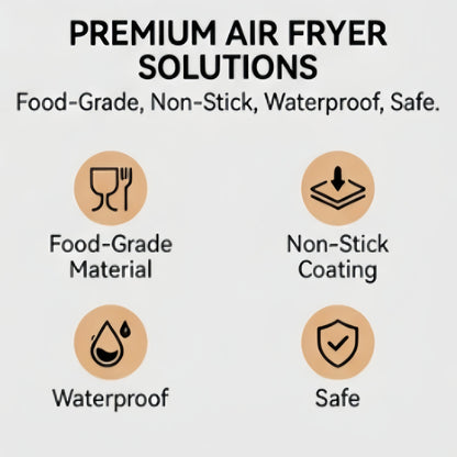 50 Pcs Non-Stick Air Fryer Liners 20cm, Pre-cut Parchment Paper for Healthier Cooking, Easy Clean Up