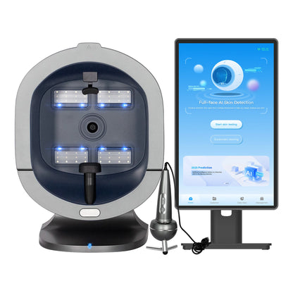 21.5 Inch X5 Facial Skin Analyzer, 3D AI Hair Scanner, 8 Spectrum Light, Beauty Analysis Machine for Salon Care