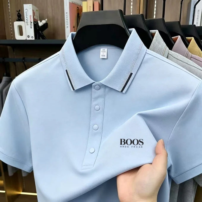 Men's Letter-Print Polo Shirt — product image