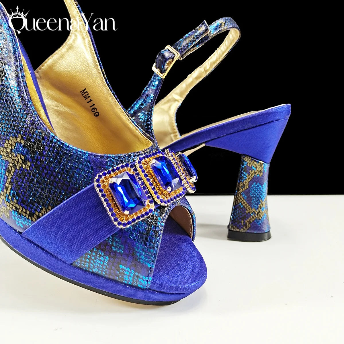 2025 Elegant Green Peep-Toe Women Heel Pumps for Italian Matching Party Shoes and Bags Set for Parties with Diamond Accents