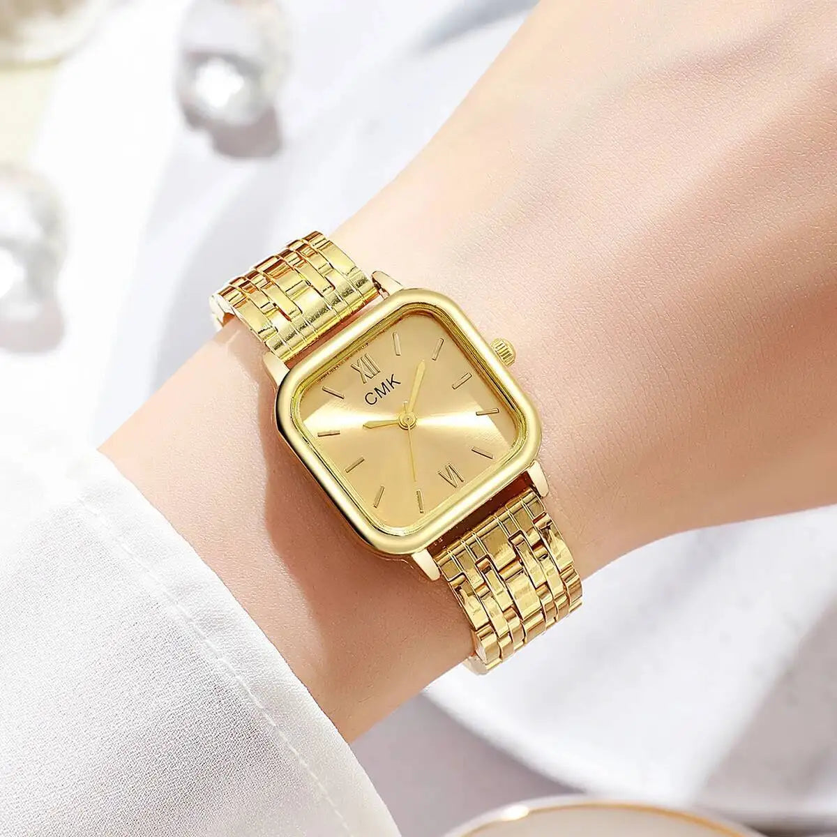 Fashion Women Watches Casual Square Dial Quartz Wristwatches Reloj Mujer Girls Clock Gift（Without Box）