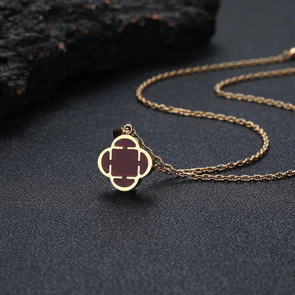 Stylish Men Petal Charms Necklace,Waterproof Stainless Steel Luck Leaf Pendant,Birthday Anniversary Father Gift for Him