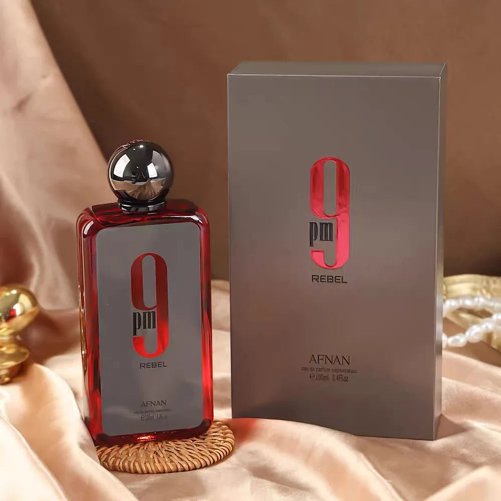Afnan 9 pm Rebel Unisex Eau de Parfum  3.4fl oz, Luxurious Long-Lasting Fragrance for Versatile Occasion.s