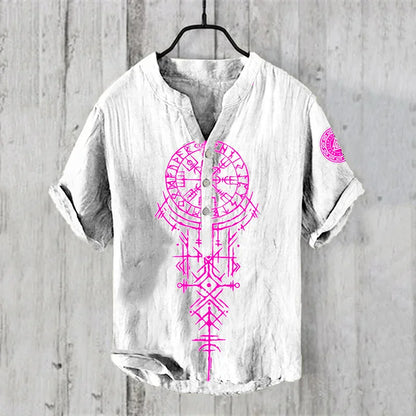 Spring and summer men's and women's shirts independent station casual Hawaiian style shirts men's tops 100% linen new hot sale